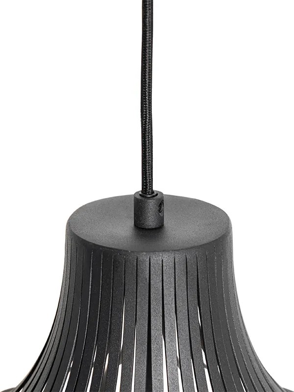 Candeeiro de suspensão moderno preto 38 cm - Saffira