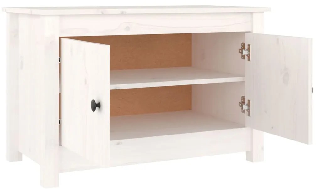 Sapateira 70x38x45,5 cm pinho maciço branco