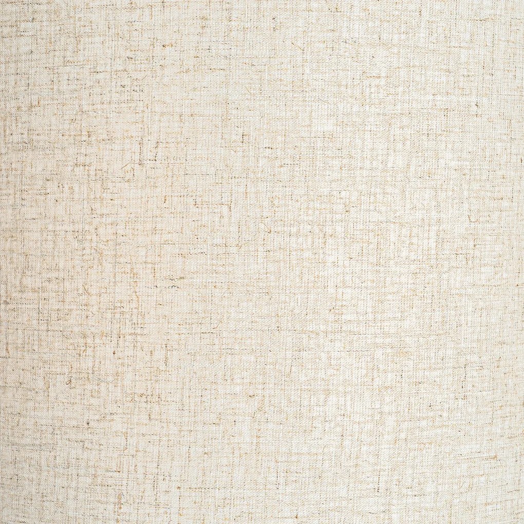 Candeeiro de pé rústico em madeira com abajur em linho bege 32 cm - Mels