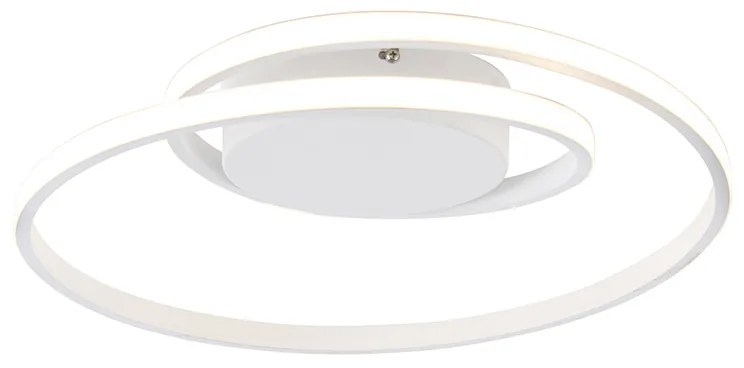 Candeeiro de teto design branco com LED regulável em 3 níveis - Krula Design