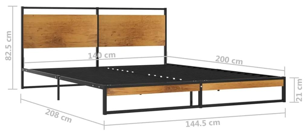 Estrutura de Cama Wooden - 140x200cm - Design Rústico