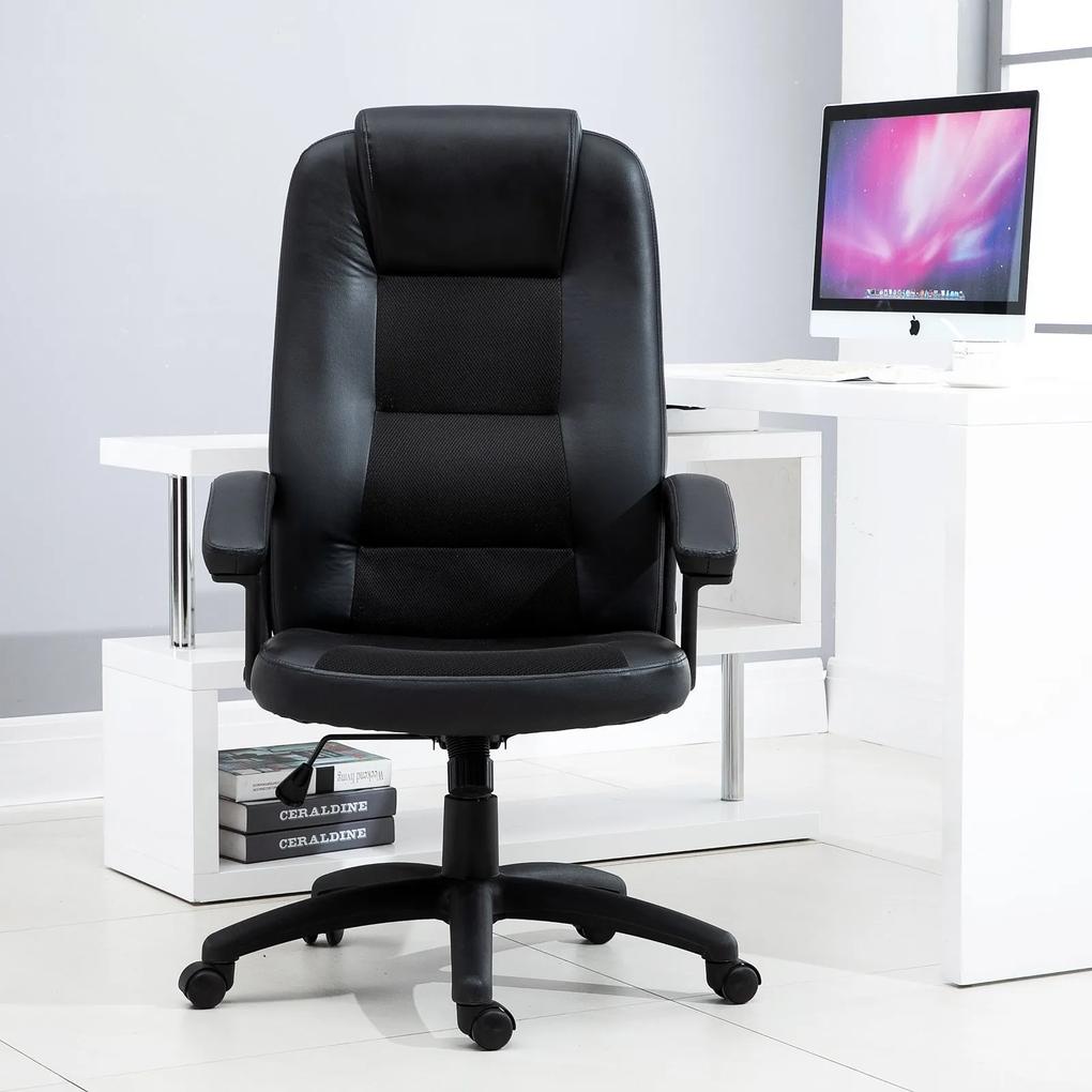 Vinsetto Cadeira de escritorio ergonômica Cadeira giratória Altura ajustável 113-123cm Carga 135kg