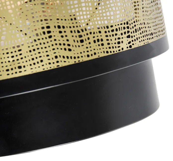 Candeeiro de Parede Vintage Preto com Latão 30x25 cm - Kayleigh