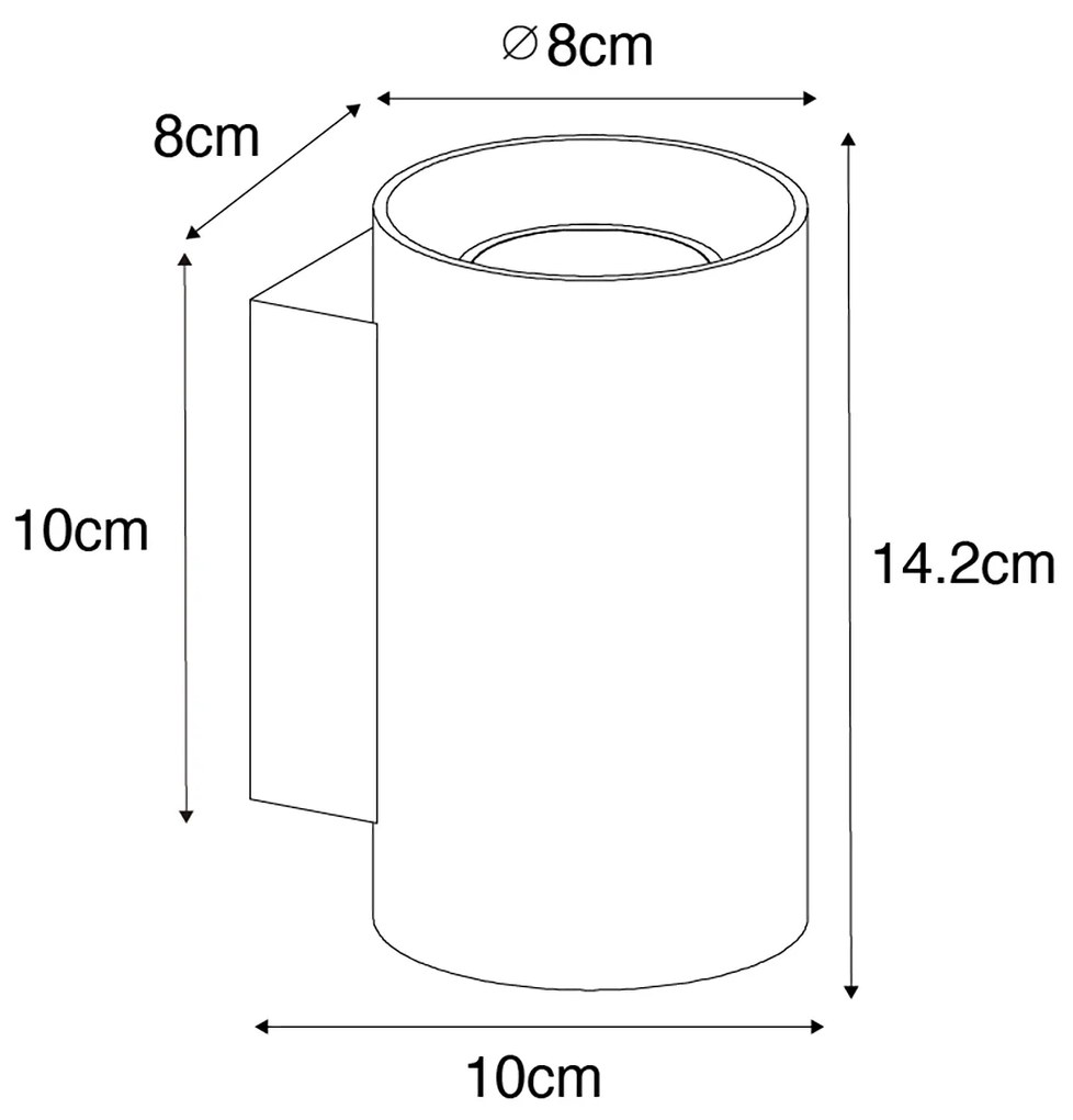 LED Candeeiro de parede inteligente redondo dourado incluindo 2 WiFi GU10 - Sandy Moderno