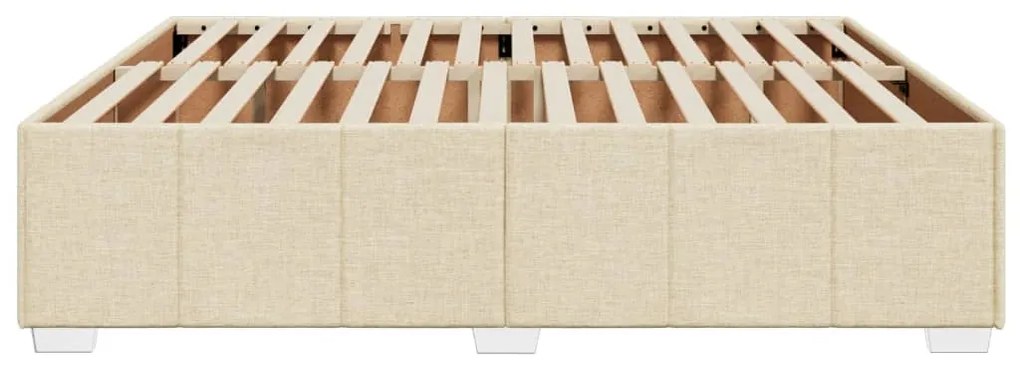 Estrutura de cama sem colchão 180x200 cm tecido cor creme