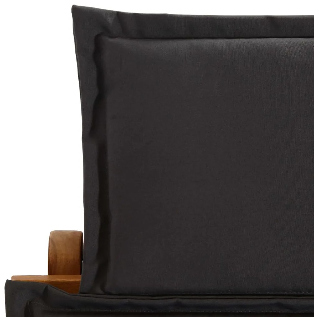 Espreguiçadeiras com almofadões 2pcs acácia maciça cinza-escuro