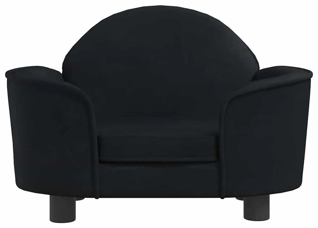Cama para cães 66x40x45 cm veludo preto