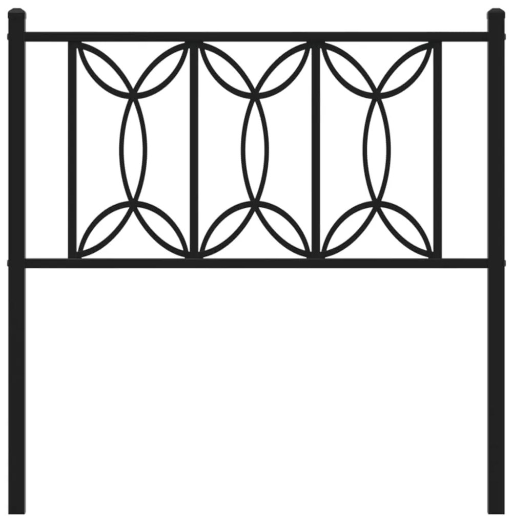 Cabeceira de cama 90 cm metal preto