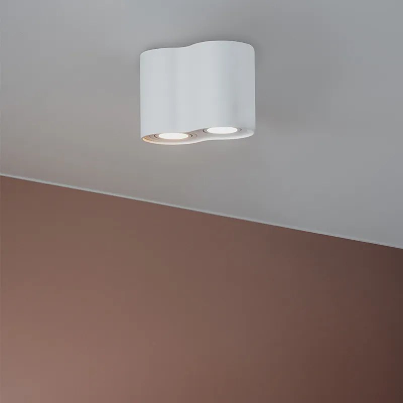 Projetores modernos brancos inclináveis - Rondoo Duo