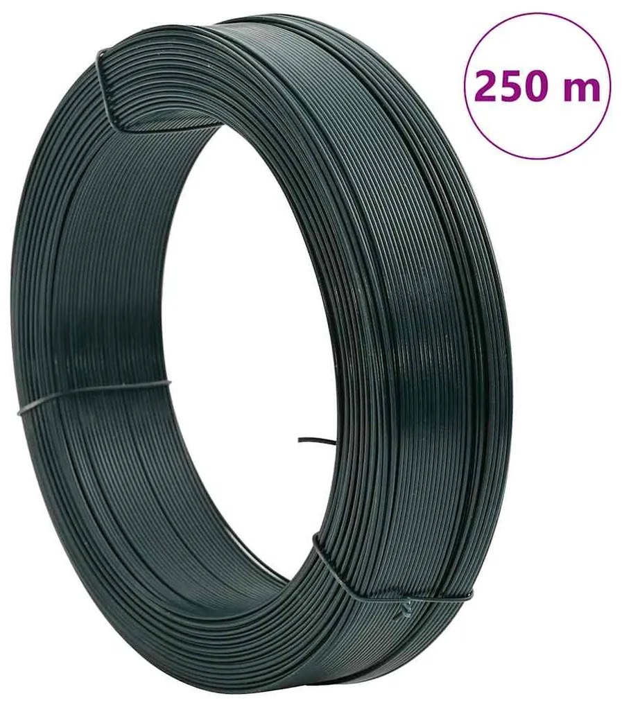Arame para prender cerca 250 m 2,3/3,8 mm aço preto esverdeado
