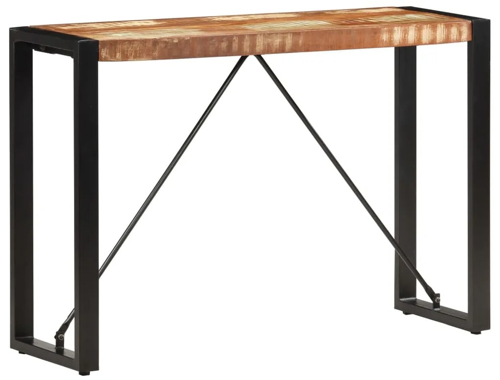 Mesa consola 110x35x76 cm madeira recuperada maciça