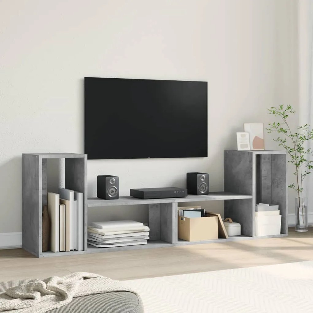 Móveis de TV 2pcs 75x30x50 cm derivados madeira cinza cimento