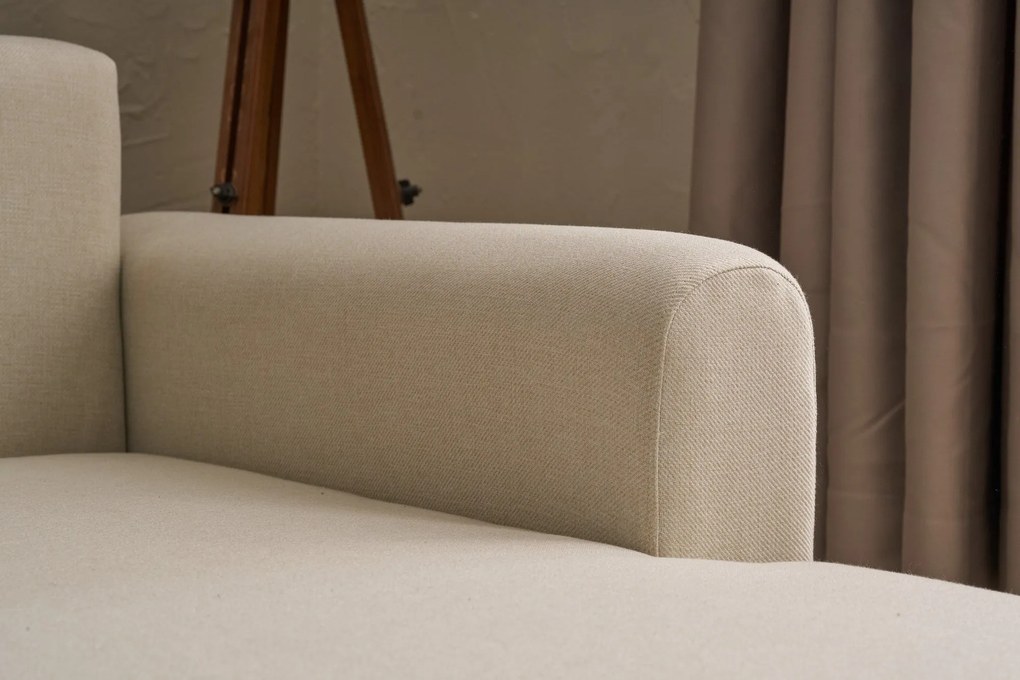 Sofá-Cama de Canto Mane – Creme – 246x85x160 cm