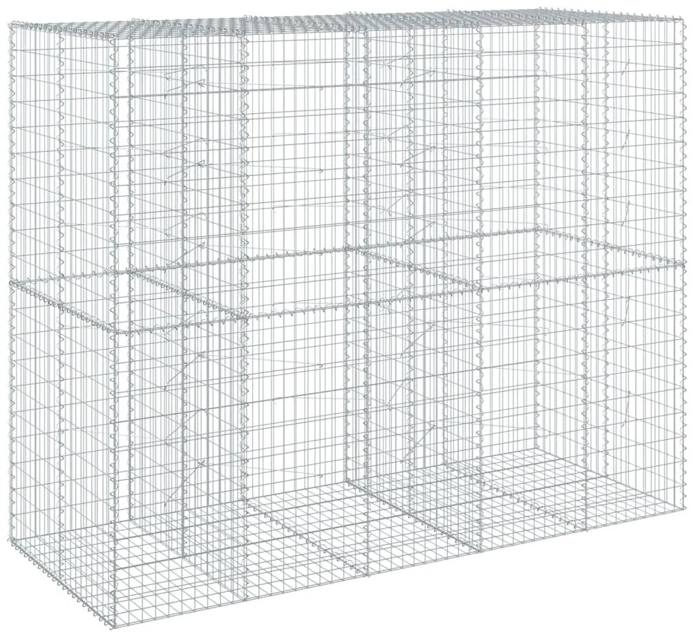 Cesto gabião com cobertura 250x100x200 cm ferro galvanizado