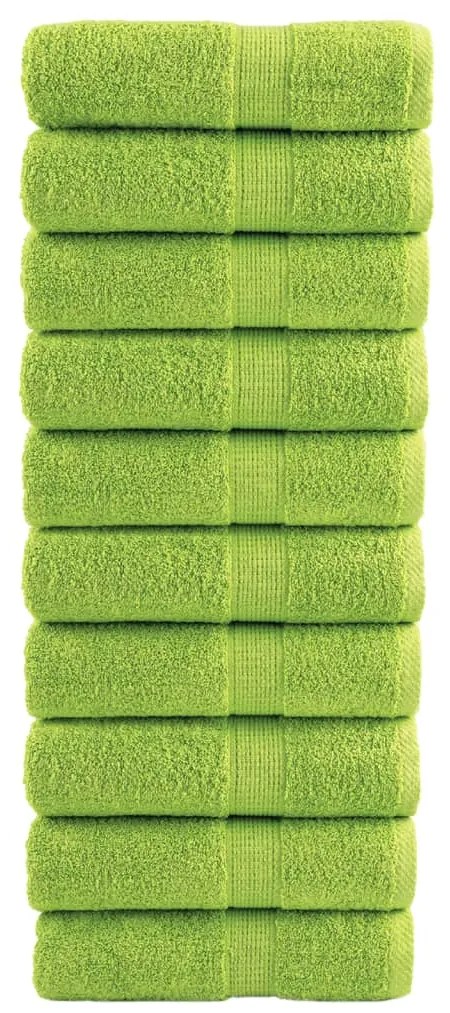 Toalhas mãos premium SOLUND 10 pcs 30x30cm 600 g/m2 verde maça