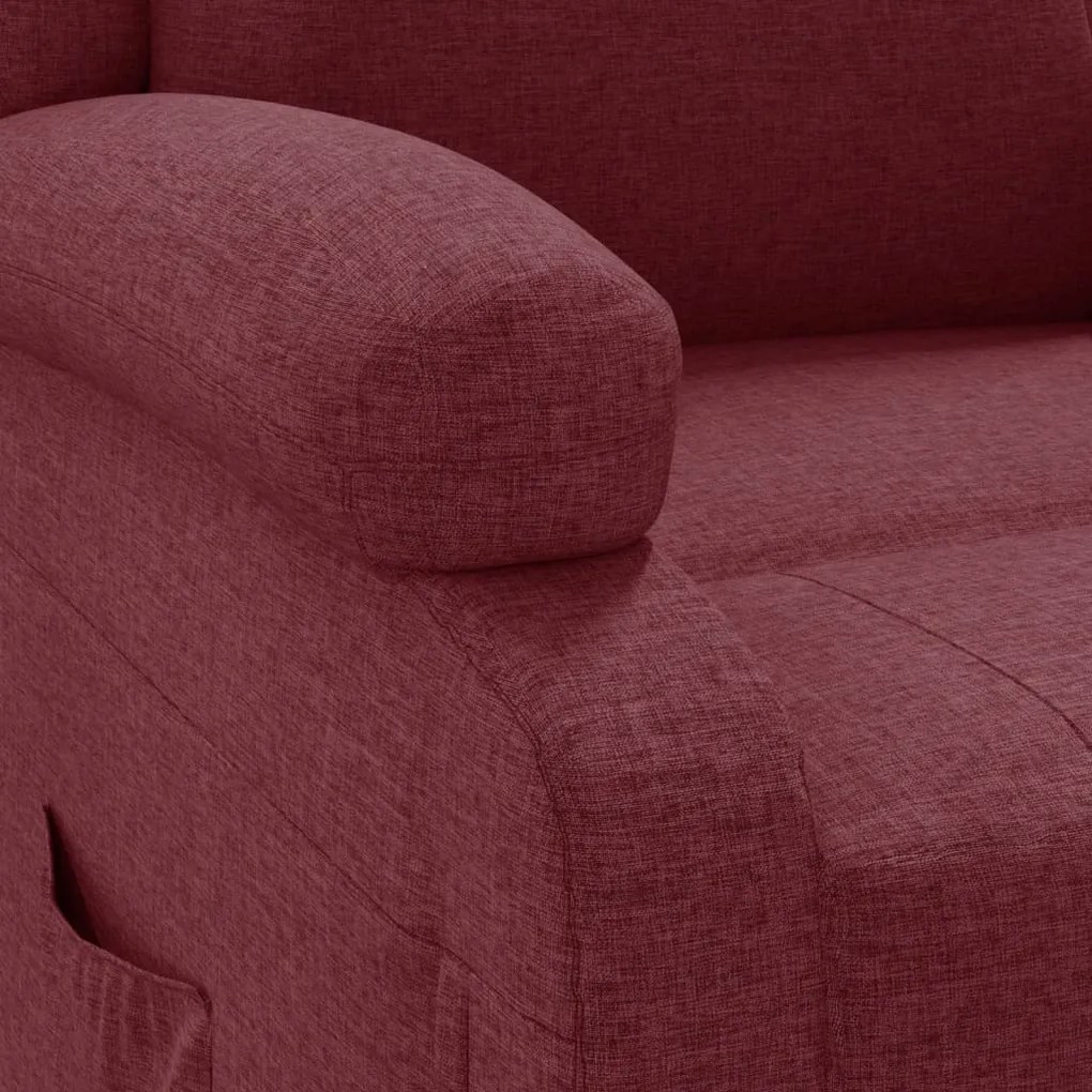 Poltrona reclinável tecido vermelho tinto