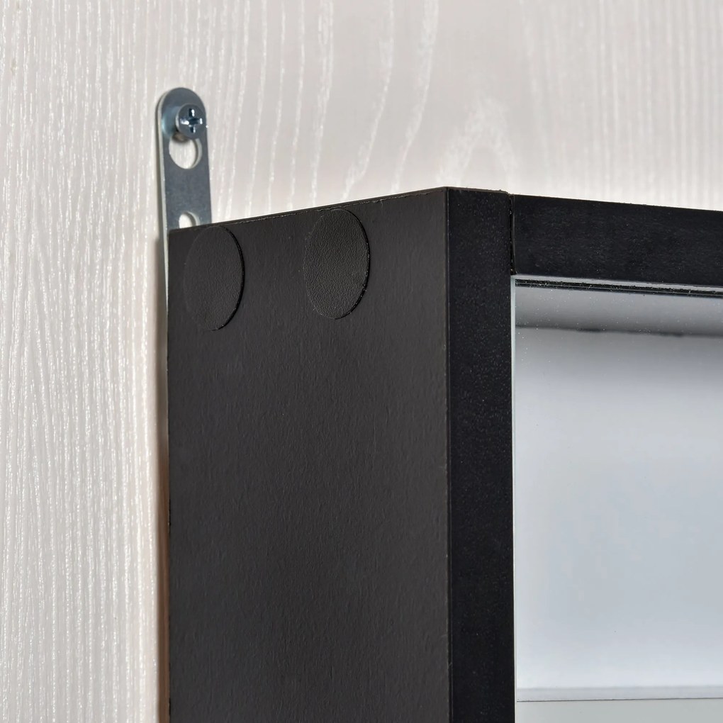Vitrine de Parede de Madeira com Prateleiras Ajustáveis e 2 Portas Cor