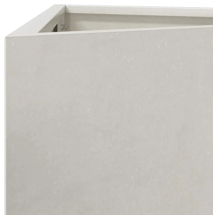Vaso/floreira 2 pcs triangular 40x40x75 cm aço inoxidável