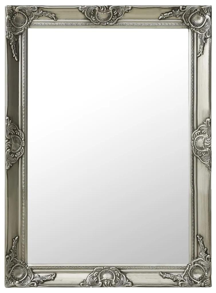 320338 vidaXL Espelho de parede estilo barroco 60x80 cm prateado
