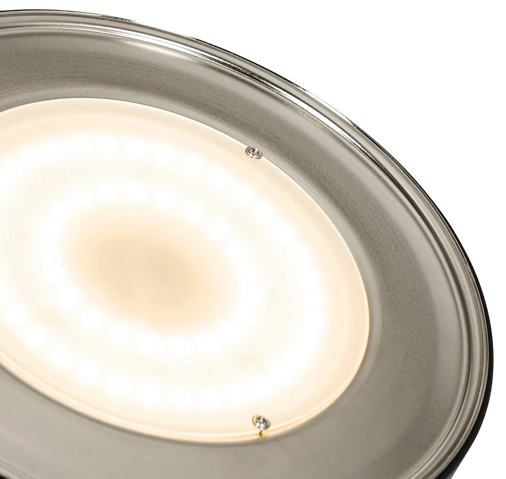 Candeeiro de pé bronze com LED e dimmer com luz de leitura - Kelso Retro