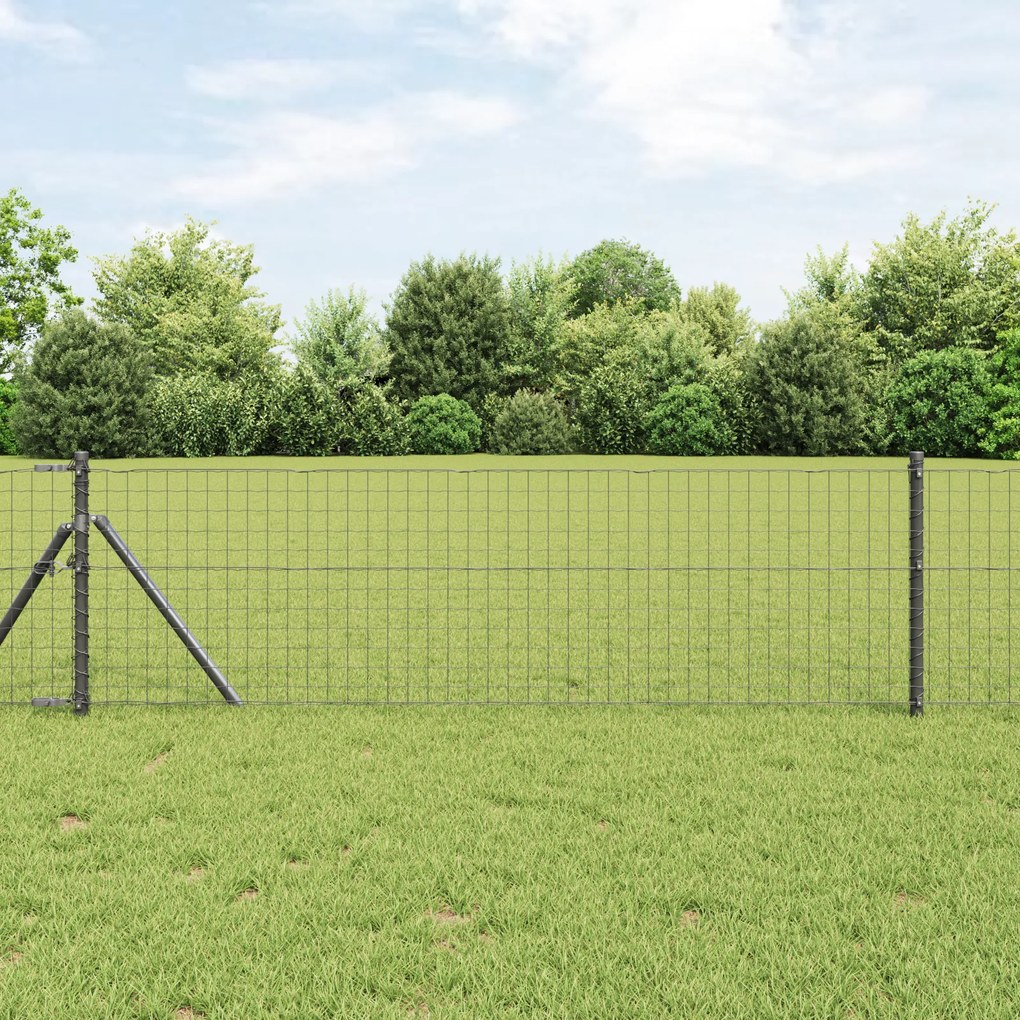 Cerca Euro Cinza 0.6x25 m Aço