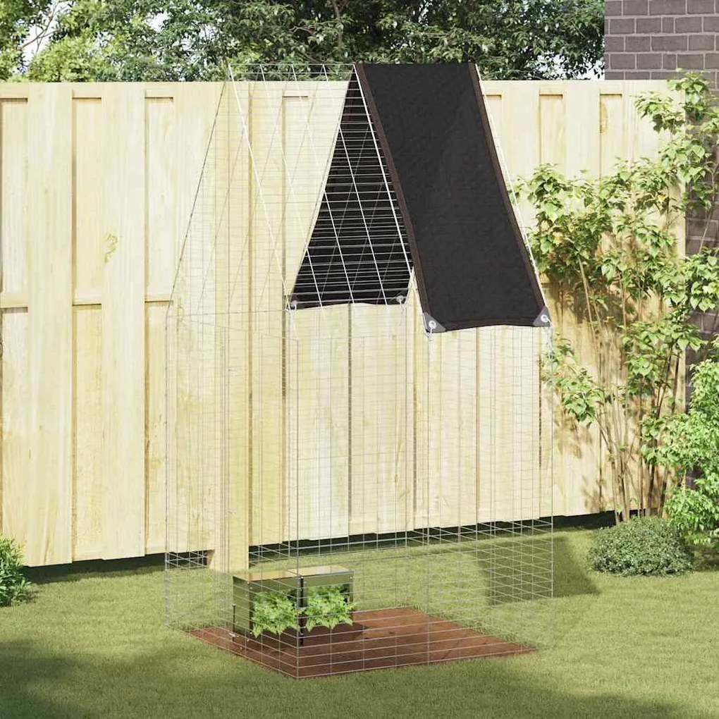 vidaXL Gaiola para Coelhos Prateado 100 x 100 x 210 cm Aço Galvanizado