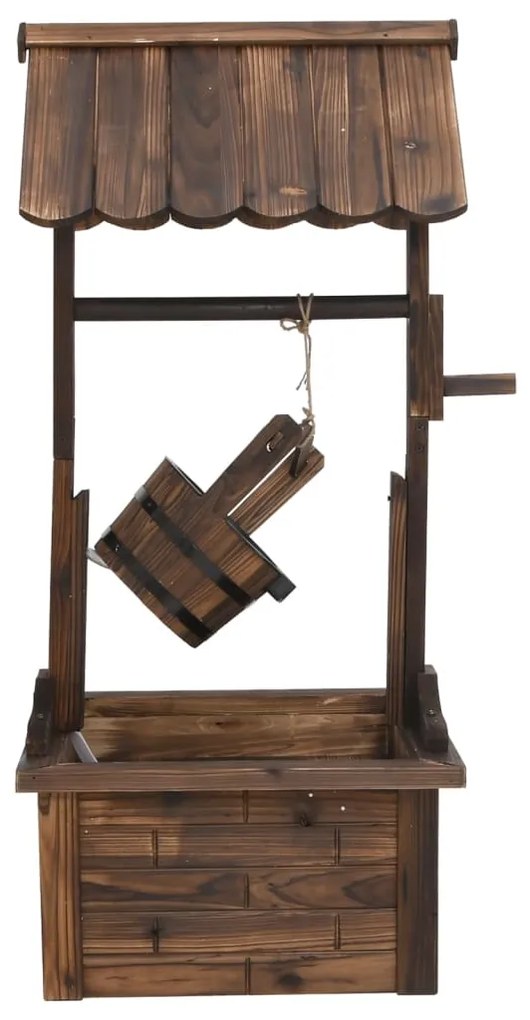 Fonte do poço dos desejos c/ bomba 57x50x112 cm abeto maciço