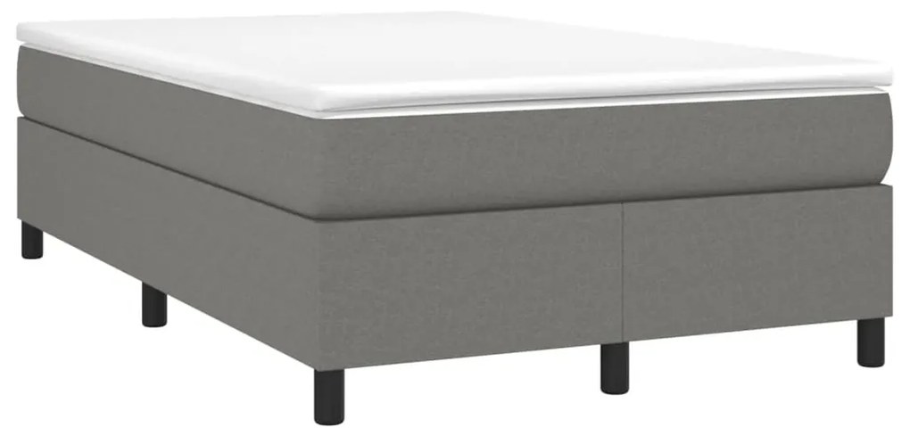 Estrutura de cama sem colchão 120x200 cm tecido cinzento-escuro