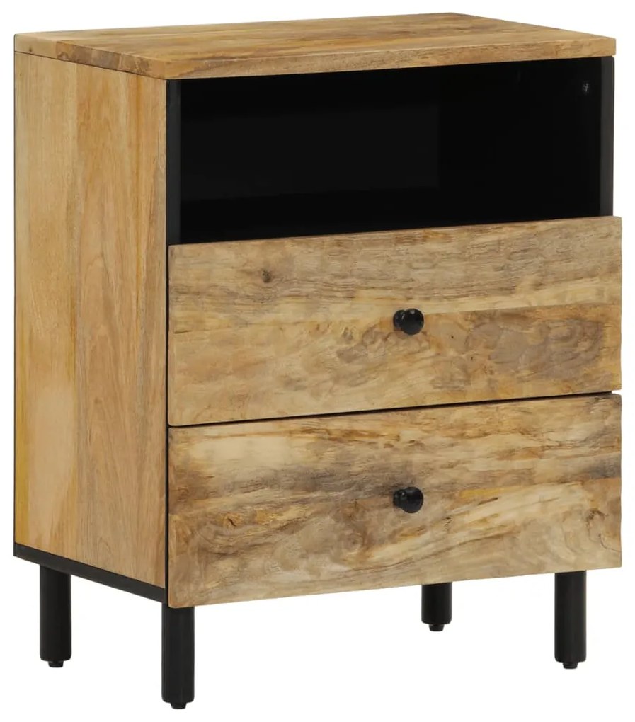 vidaXL Mesa de cabeceira 50x33x60 cm madeira de mangueira maciça