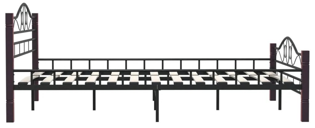 Estrutura de cama 160x200 cm metal preto