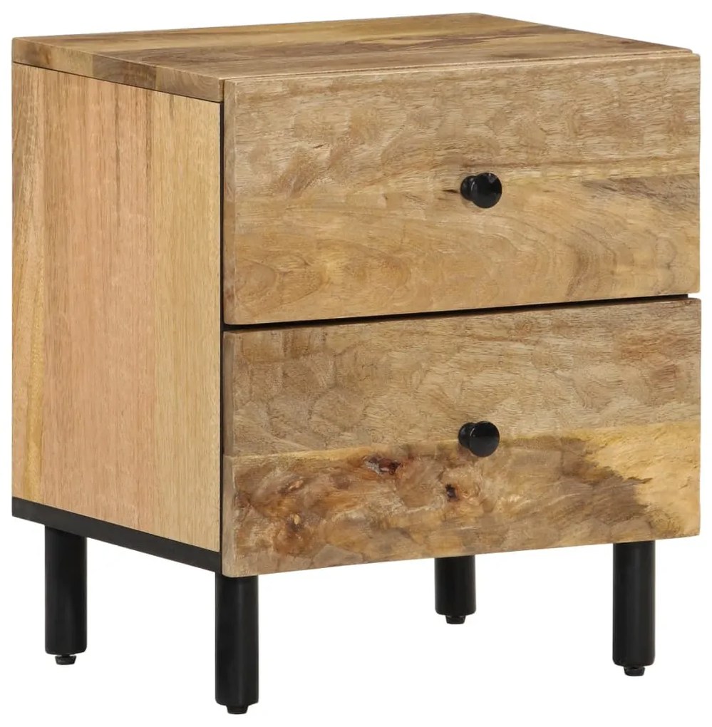 Mesas de cabeceira 2 pcs 40x33x46 cm madeira mangueira maciça