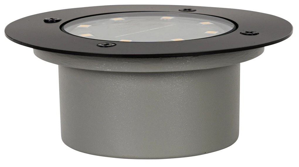 Foco de chão moderno preto com LED IP65 solar - Terry Moderno