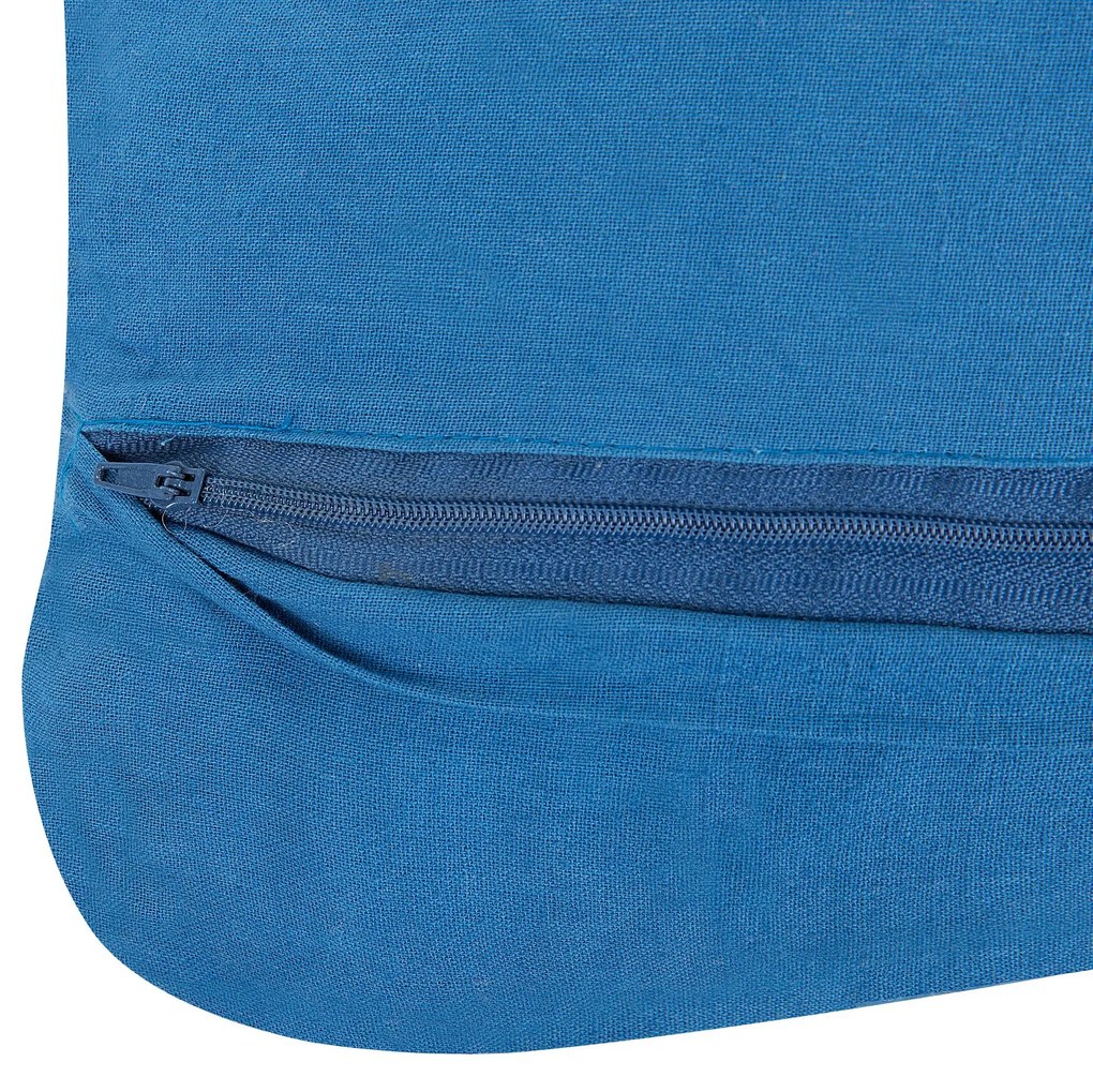 Almofada decorativa em macramé azul 45 x 45 cm KARATAS Beliani