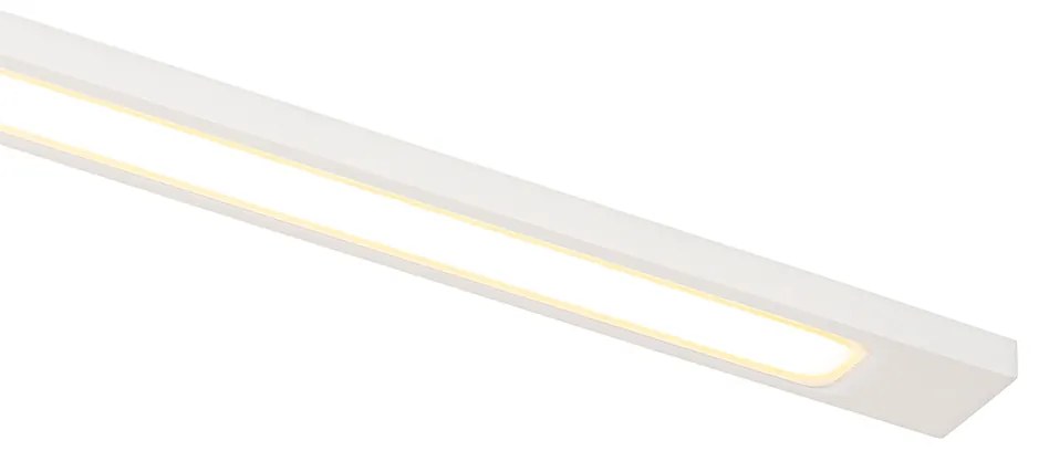 Candeeiro de parede branco 62 cm com LED IP44 - Jerre