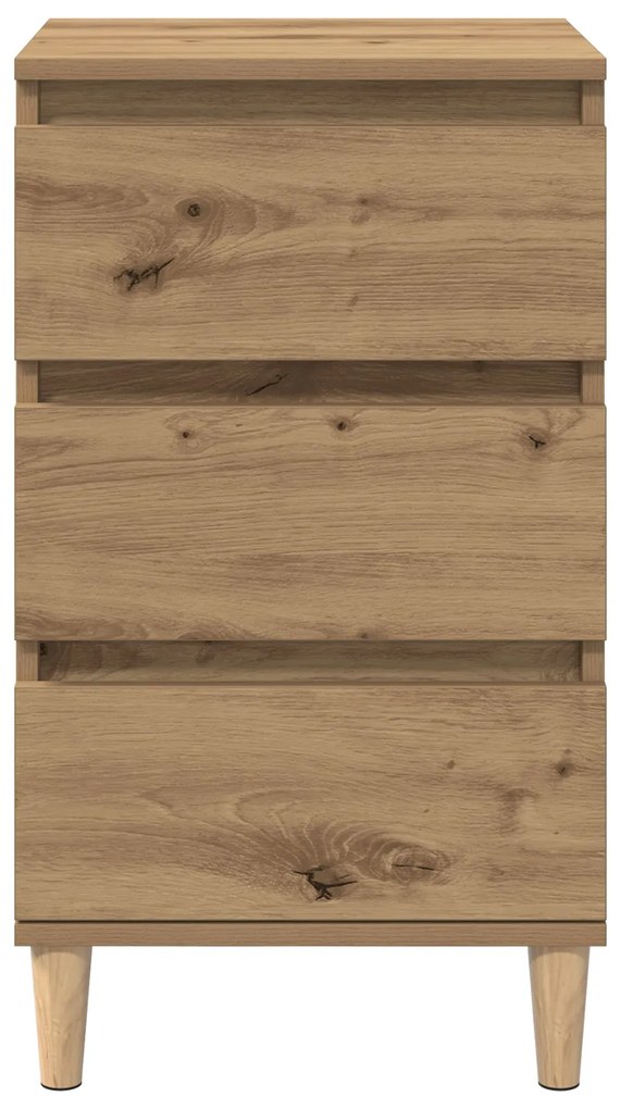 Mesa de cabeceira vidaXL Carvalho Artisan 40x35x70 cm Madeira de engen