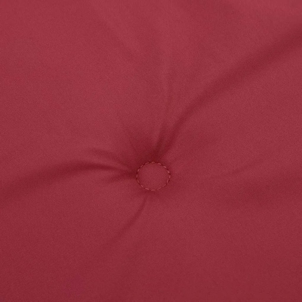 Almofadão p/ banco de jardim tecido oxford vermelho tinto