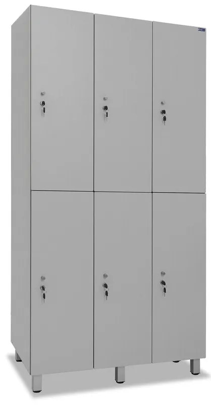 Cacifos Fenólicos com 6 Portas (1900x900x500mm) Cinza
