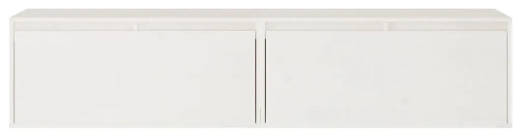 Armários de parede 2 pcs 80x30x35 cm pinho maciço branco