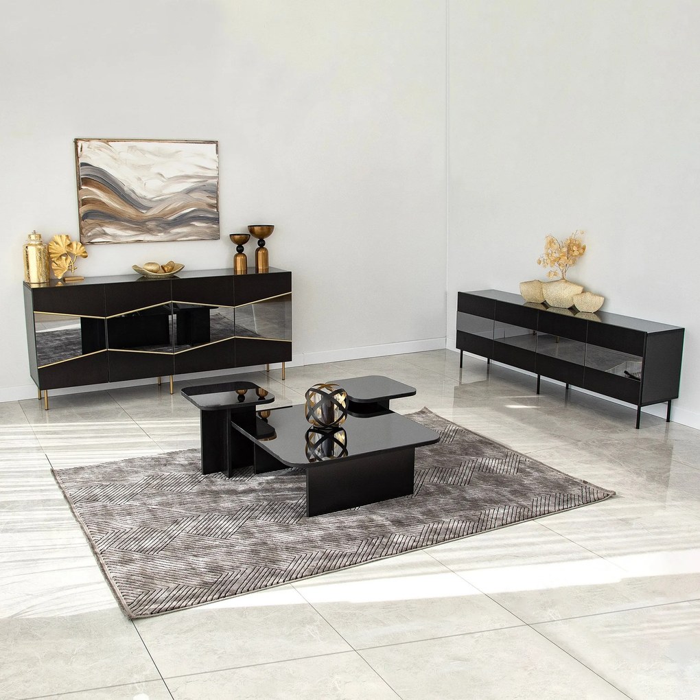 Console Nice – Preto Fumado – 180x80x40 cm