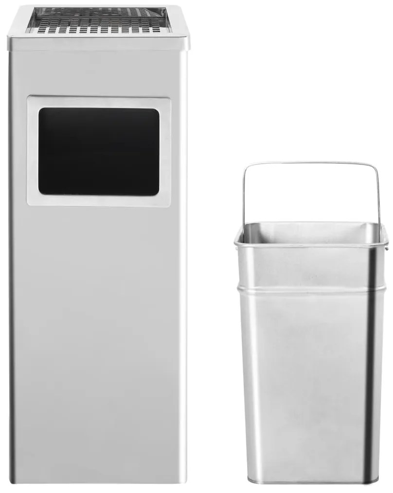 Caixote do lixo com cinzeiro para hotel 36 L aço inoxidável