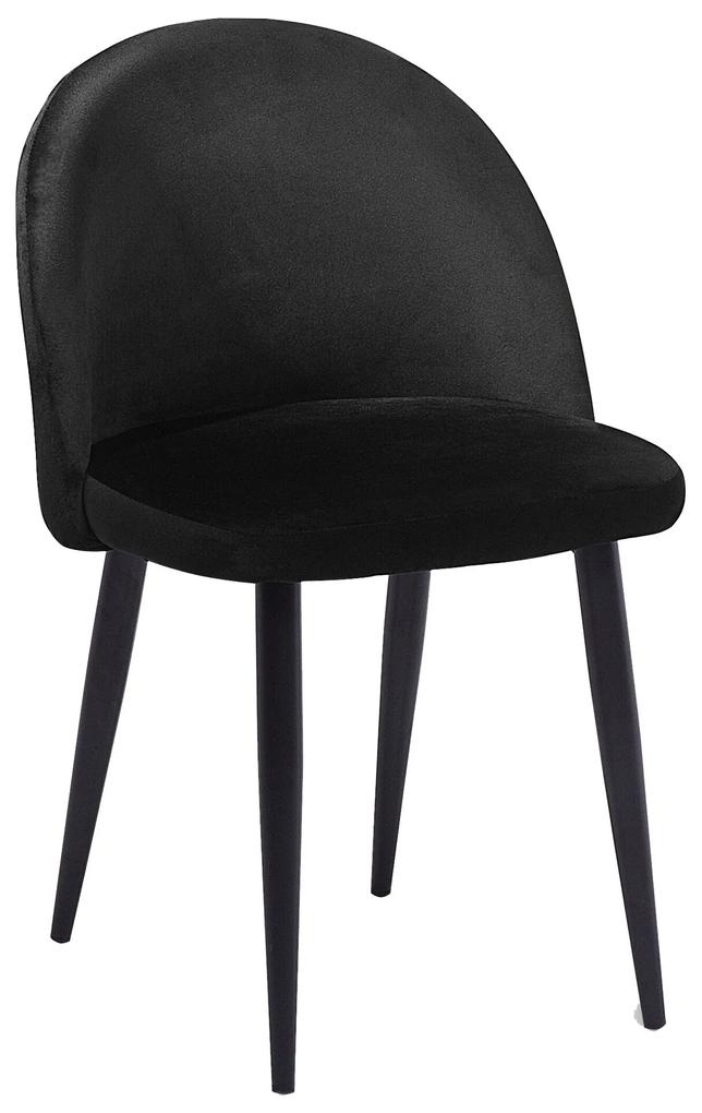 Conjunto de 2 cadeiras em veludo preto VISALIA Beliani