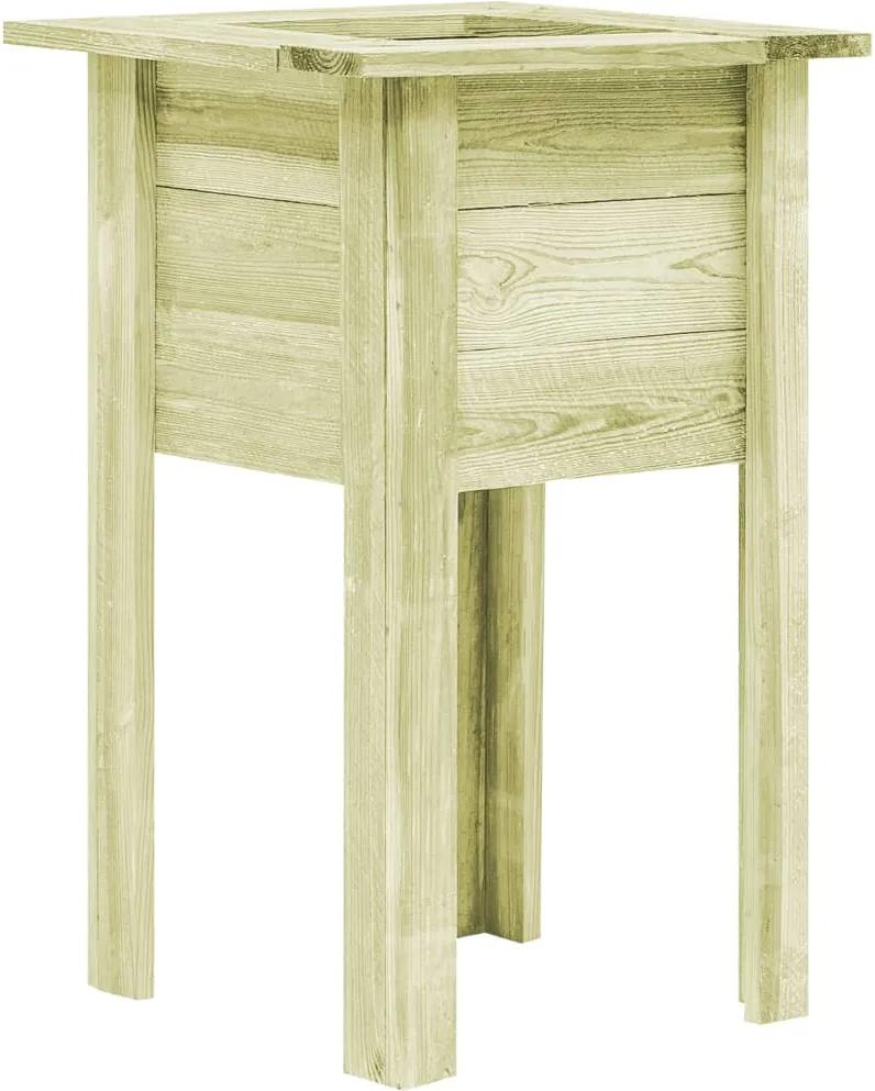 Vaso de jardim c/ pés 50x50x80cm madeira serrada impregnada