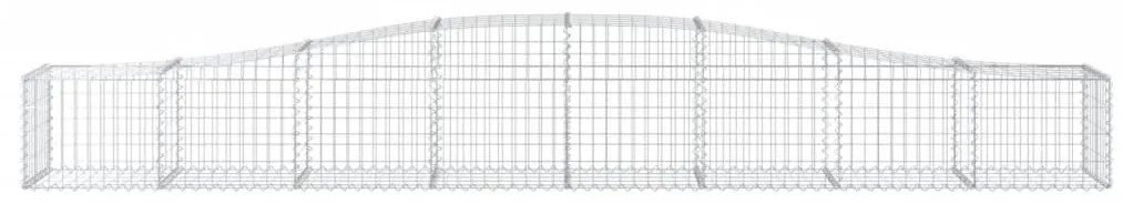 Cestos gabião arqueados 4 pcs 400x50x40/60 cm ferro galvanizado