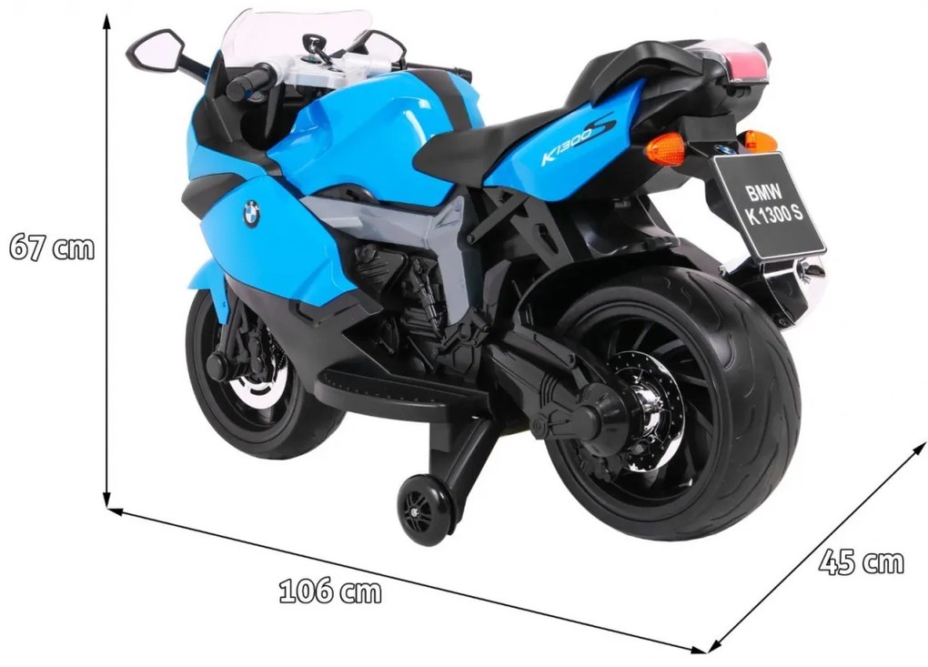 Mota elétrica para Crianças 12V BMW K1300S, Rodas Espuma EVA Azul