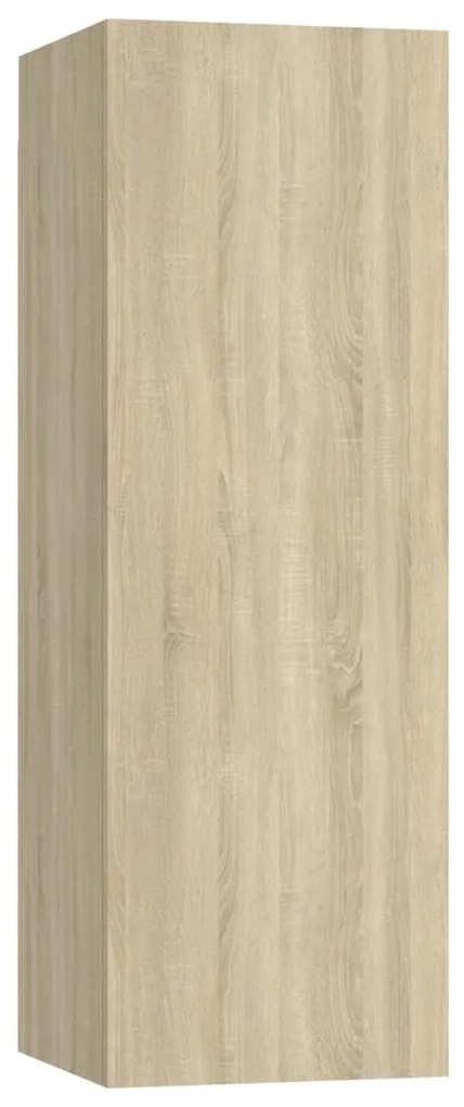 4pcs conjunto de móveis de TV derivados madeira carvalho sonoma