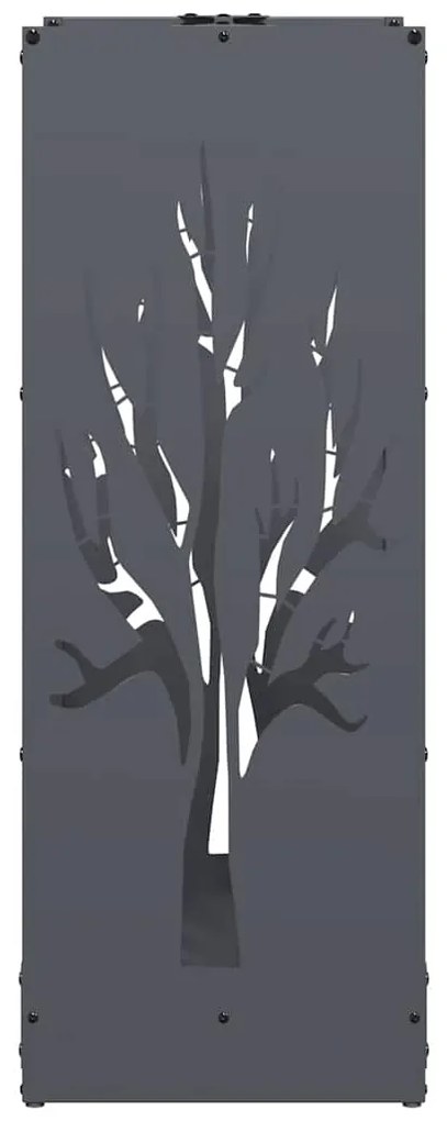 Suporte para lenha 40x30x80 cm aço laminado a frio antracite
