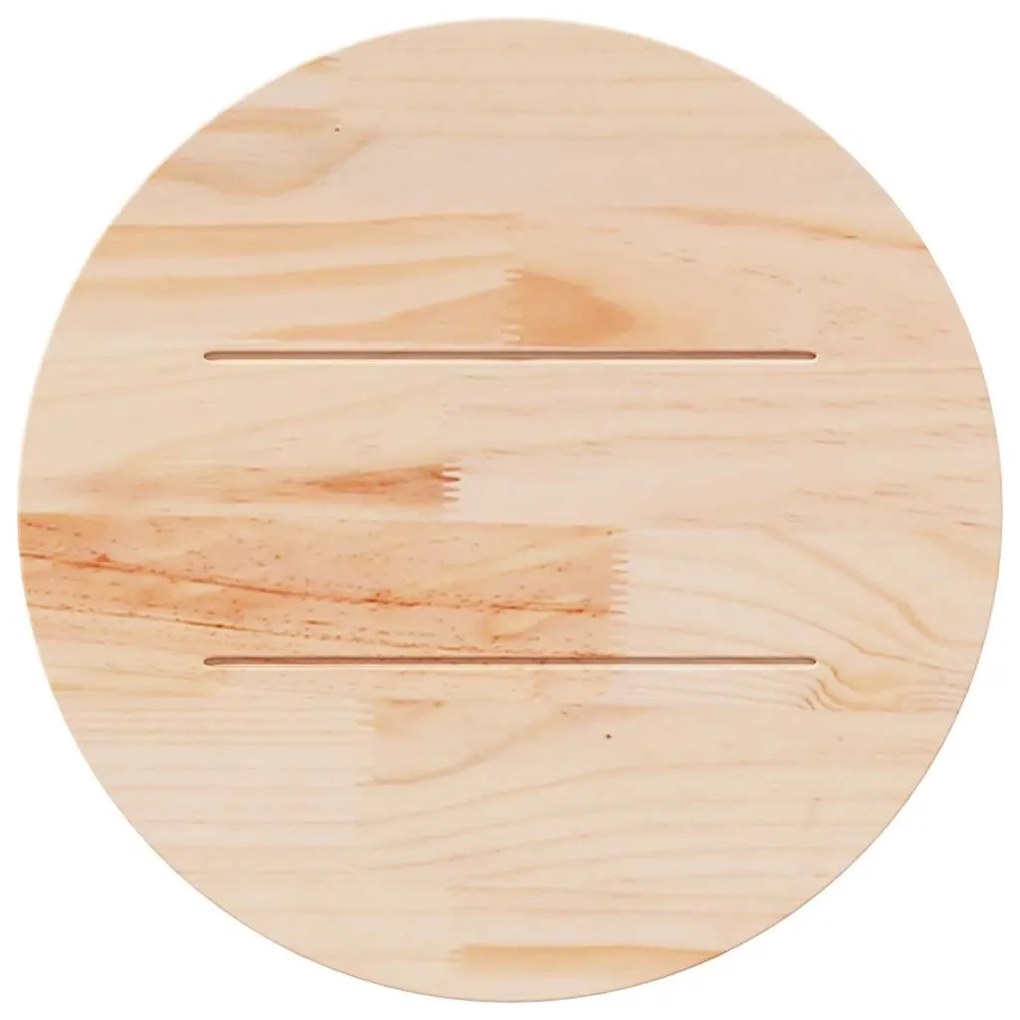 Tampo de mesa redondo Ø60x3 cm madeira de pinho maciça branco