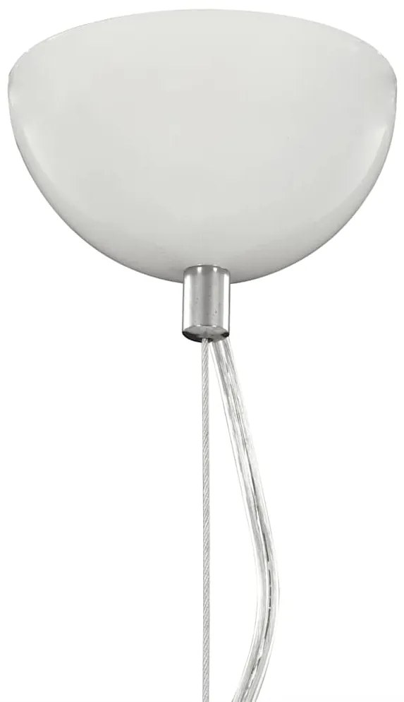 Candeeiro suspenso branco e prateado Ø50 cm E27