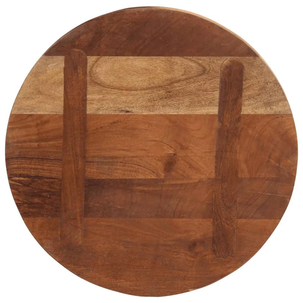 Tampo de mesa redondo Ø60x2,5cm madeira recuperada maciça