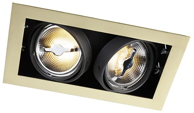 Foco embutido ajustável latão 2-luzes - Oneon Art Deco,Design,Industrial,Clássico / Antigo,Moderno